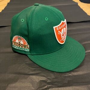 Las Vegas Raiders fitted cap - Green and Orange “Gatorade” - 7 1/4